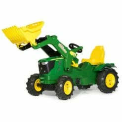 Rolly Toys Ride On John Deere 6210R Tractor With Frontloader And Pneumatic Tyres