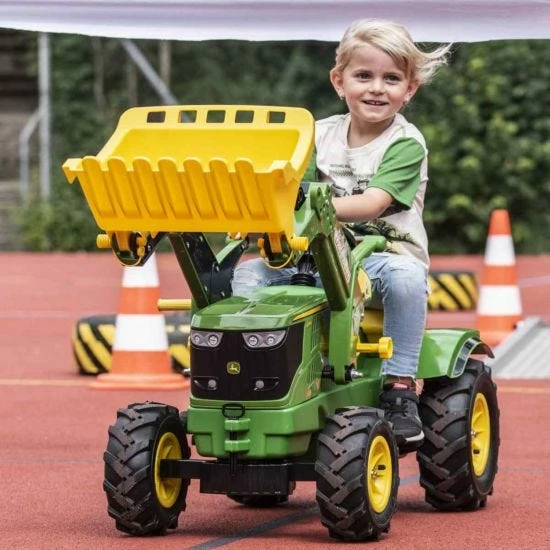 Rolly Toys Ride On John Deere 6210R Tractor With Frontloader And Pneumatic Tyres - Image 2