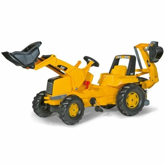 Rolly Toys Ride On CAT Tractor With Frontloader And Rear Excavator