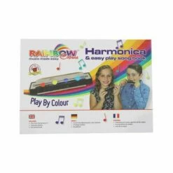 Rainbow Colours Beginners 4 Hole Harmonica