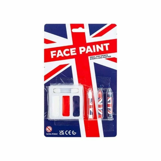 Union Jack Face Paint Set