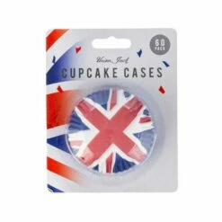 Union Jack Cupcake Cases Pack Of 60