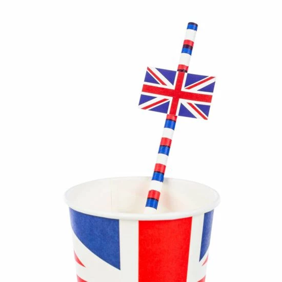 Union Jack Paper Straws Pack Of 20 - Image 4