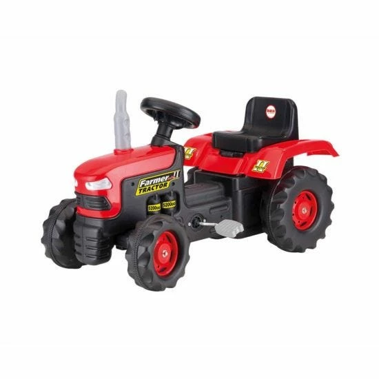 Charles Bentley Dolu Kids Ride On Red Tractor Pedal Operated Toy - Image 2
