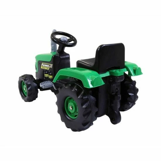 Charles Bentley Dolu Kids Ride On Green Tractor With Trailer - Image 3