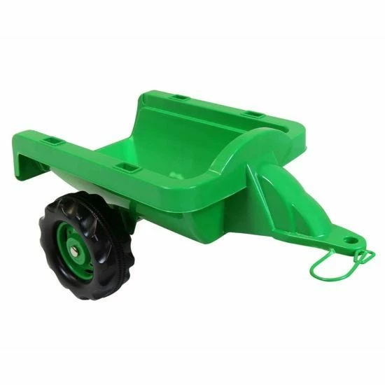 Charles Bentley Dolu Kids Ride On Green Tractor With Trailer - Image 5