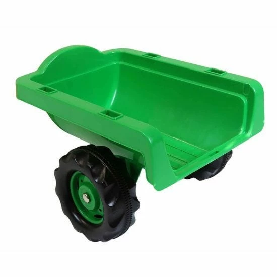 Charles Bentley Dolu Kids Ride On Green Tractor With Trailer - Image 2